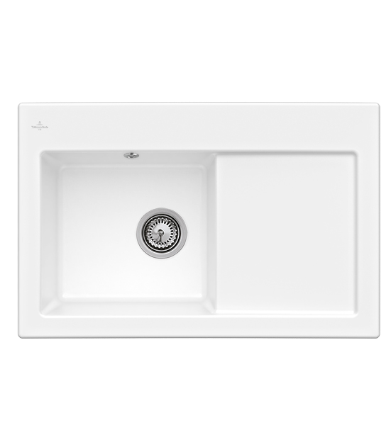 Мийка для кухні Villeroy & Boch Subway 45 Flat 74,5х47,5 см чаша ліворуч кераміка white alpin 67721FR1