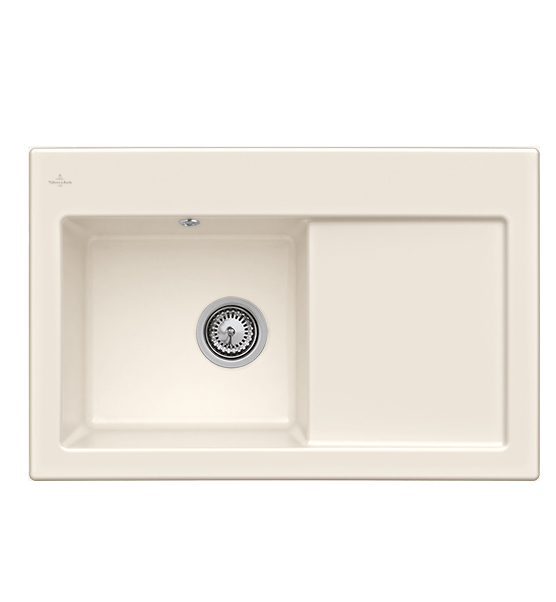 Мийка для кухні Villeroy & Boch Subway 45 Flat 74,5х47,5 см чаша зліва кераміка crema 67721FKR