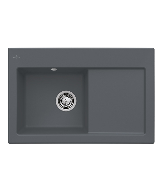 Мойка для кухни Villeroy & Boch Subway 45 Flat 74,5х47,5 см чаша слева керамика graphite 67721Fi4