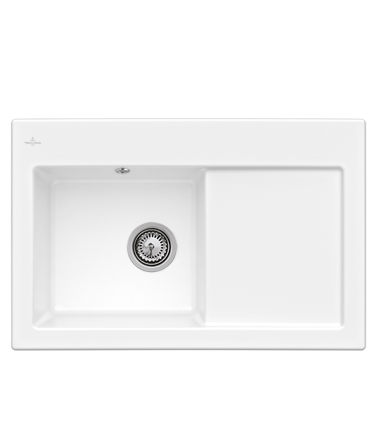 Мийка для кухні Villeroy & Boch Subway 45 Flat 74,5х47,5 см чаша зліва кераміка snow white 67721FKG
