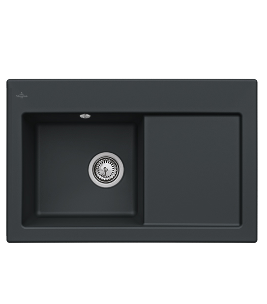 Мойка для кухни Villeroy & Boch Subway 45 Flat 74,5х47,5 см чаша слева керамика ebony 67721FS5