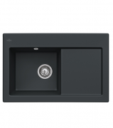 Мойка для кухни Villeroy & Boch Subway 45 Flat 74,5х47,5 см чаша слева керамика ebony 67721FS5