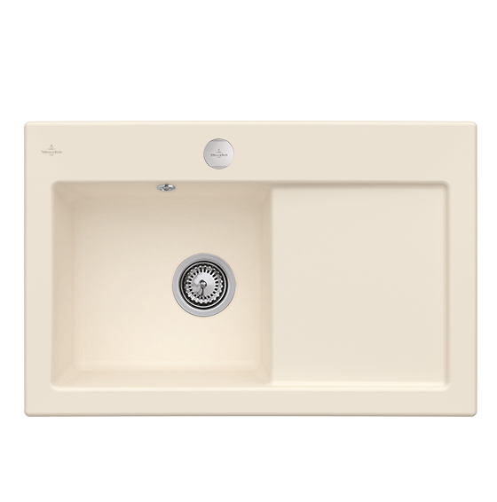 Мойка для кухни Villeroy & Boch Subway 45 Flat 74,5х47,5 см чаша слева керамика ivory 67722FFU