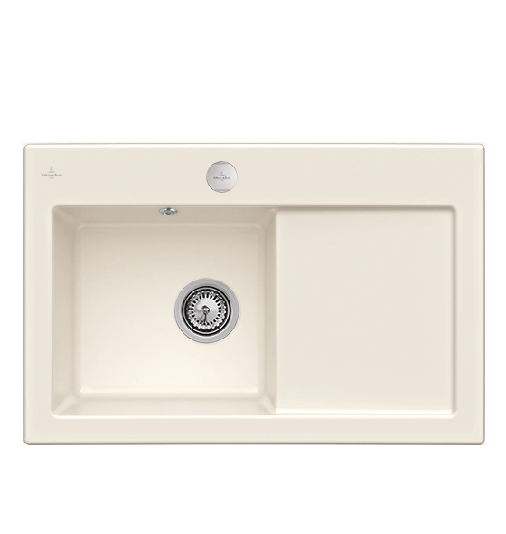Мийка для кухні Villeroy & Boch Subway 45 Flat 74,5х47,5 см чаша зліва кераміка crema 67722FKR