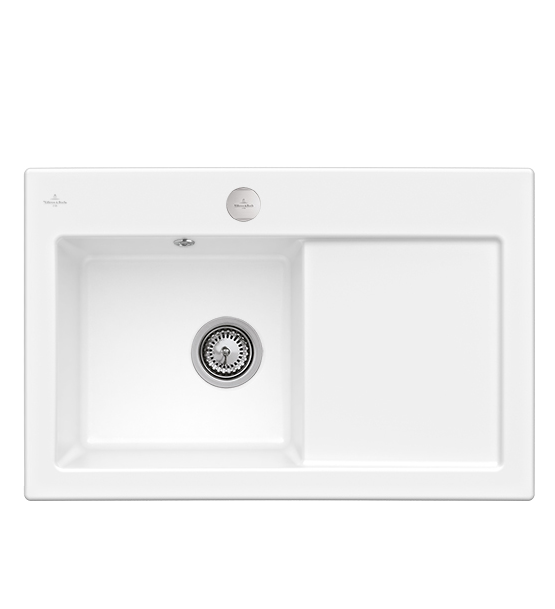 Мойка для кухни Villeroy & Boch Subway 45 Flat 74,5х47,5 см чаша слева керамика snow white 67722FKG