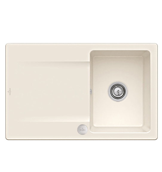 Мийка для кухні Villeroy & Boch Siluet 45 Flat 78х49 см кераміка crema 33342FKR