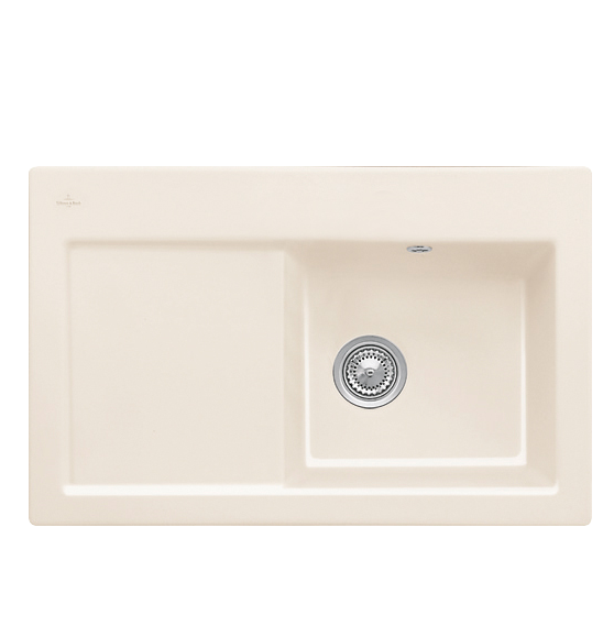 Мийка для кухні Villeroy & Boch Subway 45 Flat 74,5х47,5 см чаша справа кераміка crema 67141FKR