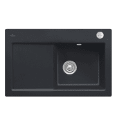 Мийка для кухні Villeroy & Boch Subway 45 Flat 74,5х47,5 см чаша справа кераміка ebony 67142FS5