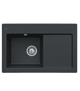 Мойка для кухни Villeroy & Boch Subway 45 Flat 74,5х47,5 см чаша слева керамика ebony 67721FS5