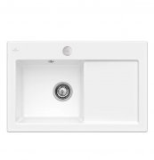 Мийка для кухні Villeroy & Boch Subway 45 Flat 74,5х47,5 см чаша зліва кераміка stone white 67722FRW