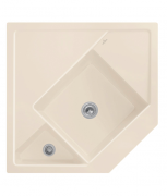 Мойка для кухни Villeroy & Boch Monumentum угловая 89,6х89,6 см керамика ivory 330301FU