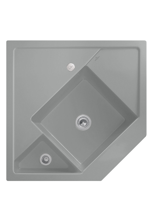 Мойка для кухни Villeroy & Boch Monumentum угловая 89,6х89,6 см керамика stone 330302SL