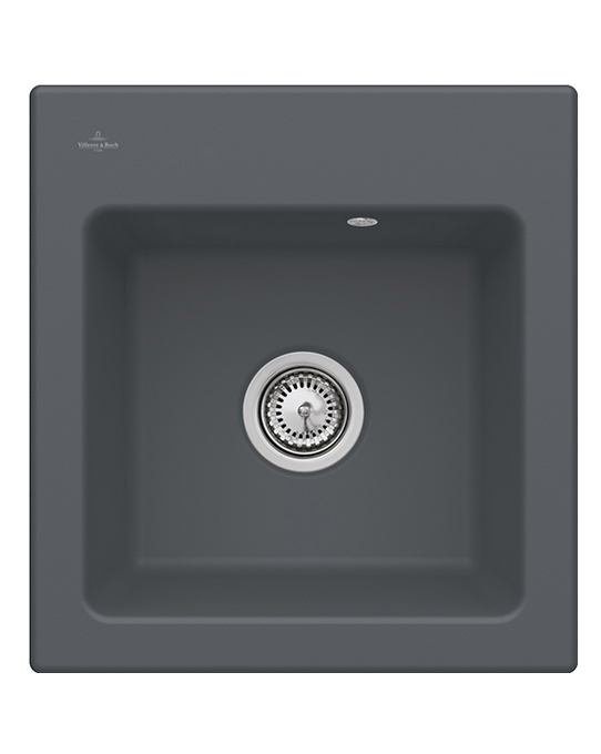 Мойка для кухни Villeroy & Boch Subway 45 XS Flat 44х47,5 см керамика graphite 67811Fi4