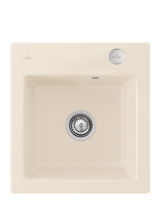 Мийка для кухні Villeroy & Boch Subway 45 XS Flat 44х47,5 см кераміка crema 67812FKR