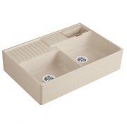 Мойка для кухни Villeroy & Boch Double-bowl sink двойная 89,5х63 см керамика almond 632391AM