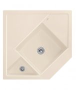Мойка для кухни Villeroy & Boch Monumentum угловая 89,6х89,6 см керамика ivory 330301FU