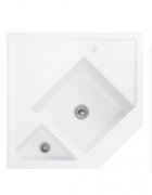 Мойка для кухни Villeroy & Boch Monumentum угловая 89,6х89,6 см керамика stone white 330301RW