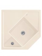 Мойка для кухни Villeroy & Boch Monumentum угловая 89,6х89,6 см керамика crema 330301KR