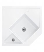 Мойка для кухни Villeroy & Boch Monumentum угловая 89,6х89,6 см керамика snow white 330301KG
