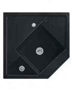 Мийка для кухні Villeroy & Boch Monumentum кутова 89,6х89,6 см кераміка ebony 330302S5