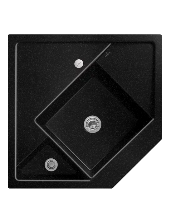 Мойка для кухни Villeroy & Boch Monumentum угловая 89,6х89,6 см керамика chromit 330302J0