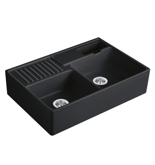 Мойка для кухни Villeroy & Boch Double-bowl sink двойная 89,5х63 см керамика ebony 632392S5