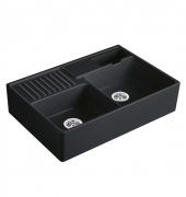 Мойка для кухни Villeroy & Boch Double-bowl sink двойная 89,5х63 см керамика ebony 632392S5