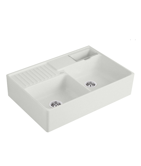 Мойка для кухни Villeroy & Boch Double-bowl sink двойная 89,5х63 см керамика steam 632391SM