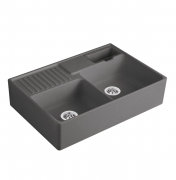Мойка для кухни Villeroy & Boch Double-bowl sink двойная 89,5х63 см керамика graphite 632392i4