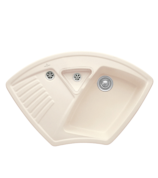 Мийка для кухні Villeroy & Boch Arena Corner 97,5х62,5 см кераміка ivory 672901FU