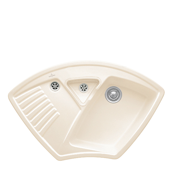 Мийка для кухні Villeroy & Boch Arena Corner 97,5х62,5 см кераміка crema 672901KR