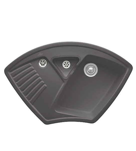 Мийка для кухні Villeroy & Boch Arena Corner 97,5х62,5 см кераміка graphite 672901i4