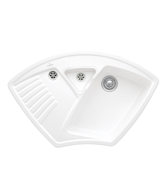 Мийка для кухні Villeroy & Boch Arena Corner 97,5х62,5 см кераміка snow white 672901KG