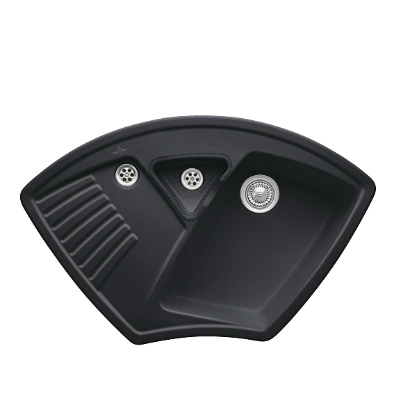 Мойка для кухни Villeroy & Boch Arena Corner 97,5х62,5 см керамика ebony 672901S5