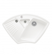 Мойка для кухни Villeroy & Boch Arena Corner 97,5х62,5 см керамика stone white 672902RW