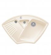 Мийка для кухні Villeroy & Boch Arena Corner 97,5х62,5 см кераміка crema 672902KR
