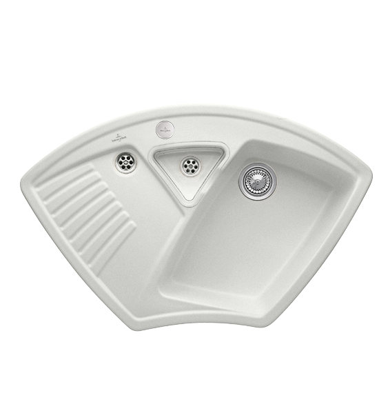 Мийка для кухні Villeroy & Boch Arena Corner 97,5х62,5 см кераміка steam 672902SM