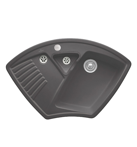 Мийка для кухні Villeroy & Boch Arena Corner 97,5х62,5 см кераміка graphite 672902i4