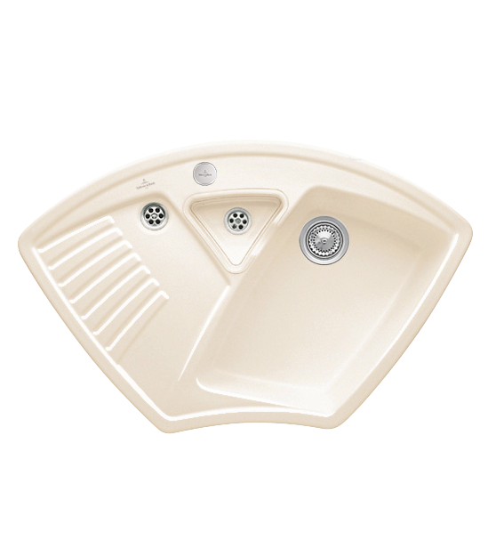 Мойка для кухни Villeroy & Boch Arena Corner 97,5х62,5 см керамика crema 672902KR
