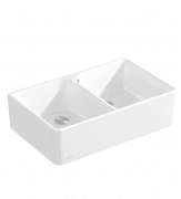 Мийка для кухні Villeroy & Boch Farmhouse 80 X подвійна 79,5х50 см кераміка white alpin 638002R1
