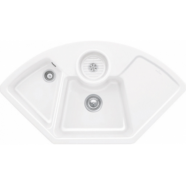 Мийка для кухні Villeroy & Boch Solo Corner 107,5х60 см кераміка white alpin 670801R1