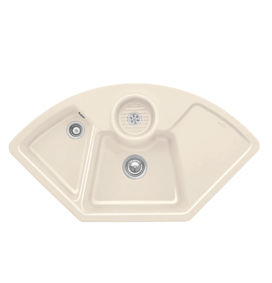 Мийка для кухні Villeroy & Boch Solo Corner 107,5х60 см кераміка crema 670801KR