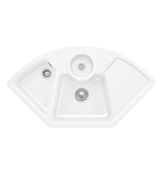 Мийка для кухні Villeroy & Boch Solo Corner 107,5х60 см кераміка snow white 670801KG