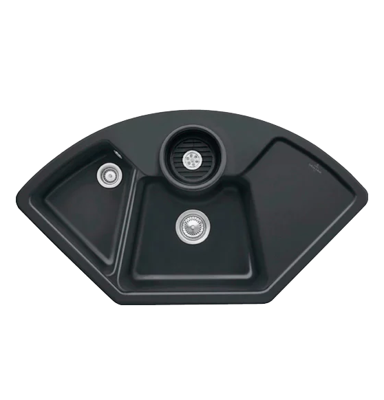 Мойка для кухни Villeroy & Boch Solo Corner 107,5х60 см керамика ebony 670801S5