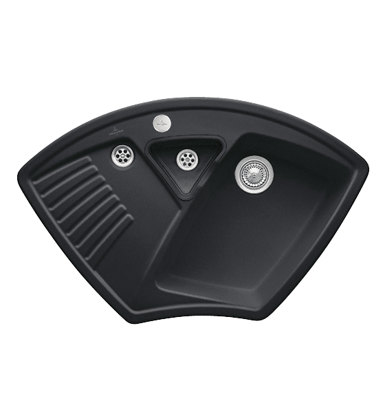 Мойка для кухни Villeroy & Boch Arena Corner 97,5х62,5 см керамика ebony 672902S5