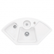 Мийка для кухні Villeroy & Boch Solo Corner 107,5х60 см кераміка stone white 670802RW