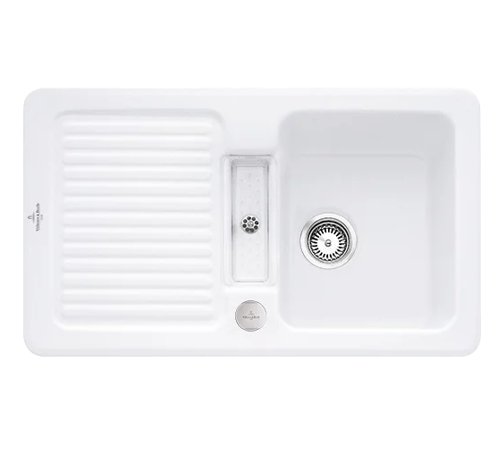 Мийка для кухні Villeroy & Boch Condor 50 86х51 см кераміка stone white 673202RW