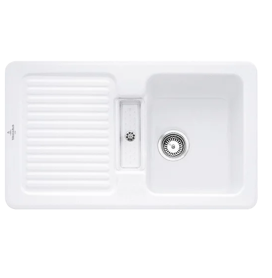 Мийка для кухні Villeroy & Boch Condor 50 86х51 см кераміка stone white 673201RW