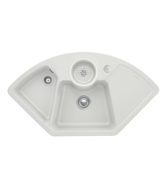 Мийка для кухні Villeroy & Boch Solo Corner 107,5х60 см кераміка steam 670802SM
