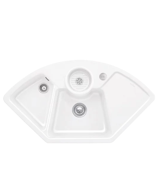 Мийка для кухні Villeroy & Boch Solo Corner 107,5х60 см кераміка snow white 670802KG